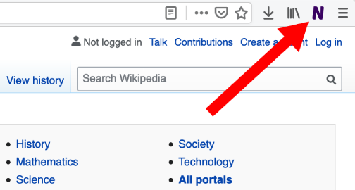 Click the NsLookup extension icon
